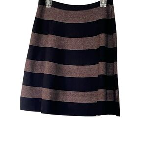 Spense•Black & Cream Striped Skirt